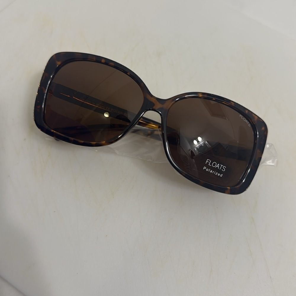 Black and Gold Striped Design Sunglasses Womens BRAND NEW Polarized by FLOATS